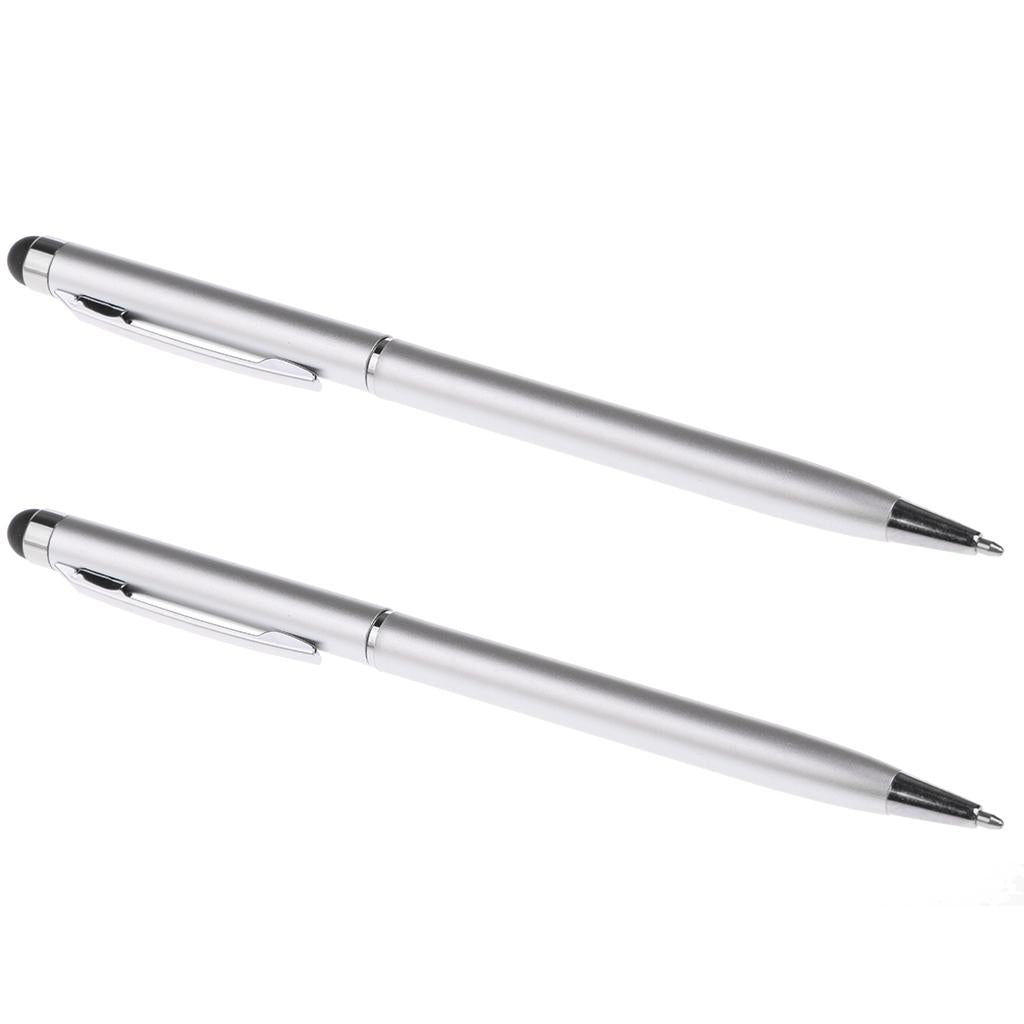 2 Pieces Capacitive Pen Touch Screen Stylus Pencil for Phone Tablet Silver
