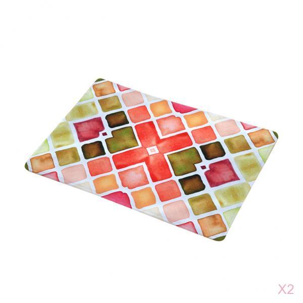 2Pcs Indoor Door Mat Non Slip Boho Rug Latex Backing Shoe Scraper 40x60cm 6