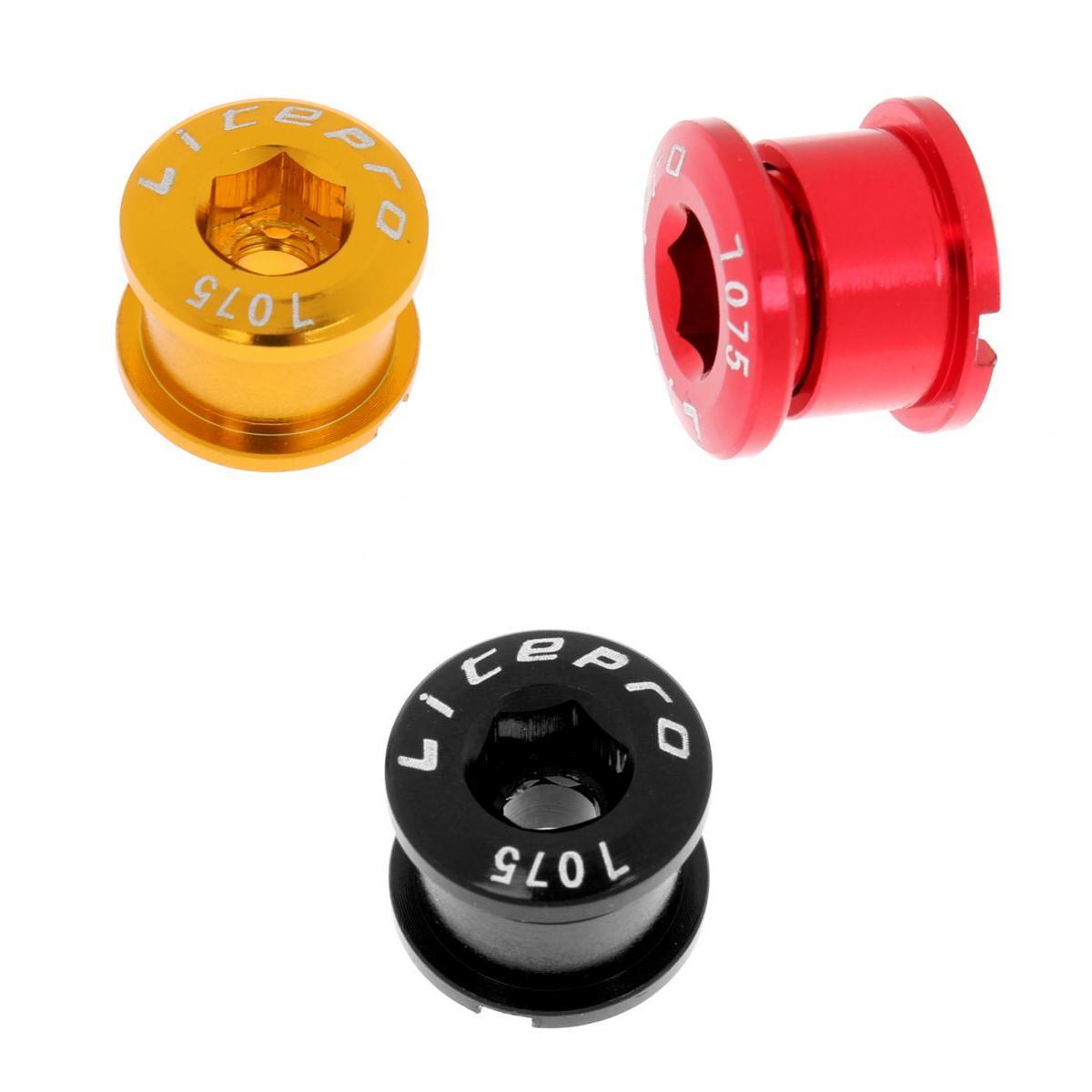 3pcs Bike Chainwheel Bolt Single Chain Wheel Crank Arm Screw Gold Red Black
