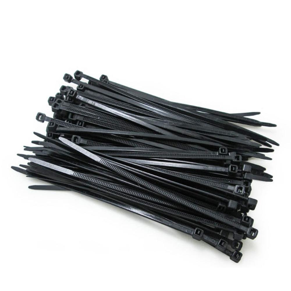 100x Self-locking Electric Nylon Cable Wire Cord Zip Tie 4 Sizes Black-300mm
