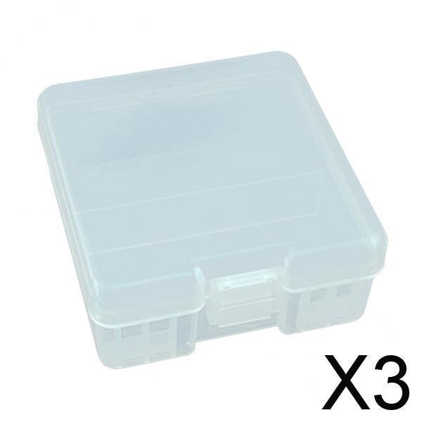 3xClear AAA Plastic Battery Storage Case/Organizer/Holder Holds 100x AAA