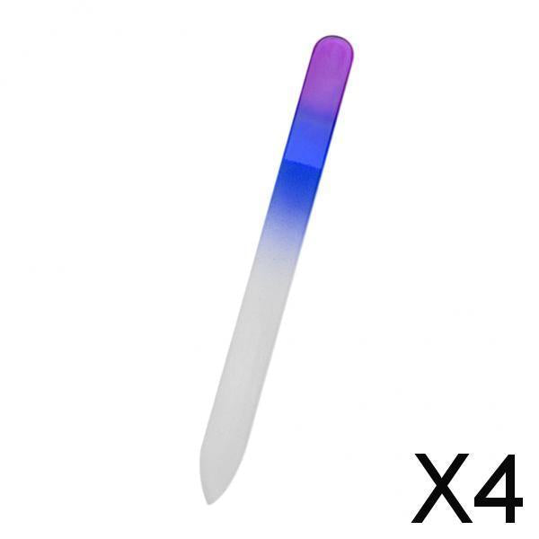4xGlass Nail Art Files Natural Acrylic UV Gel Nails Polishing Smoothing Buffer