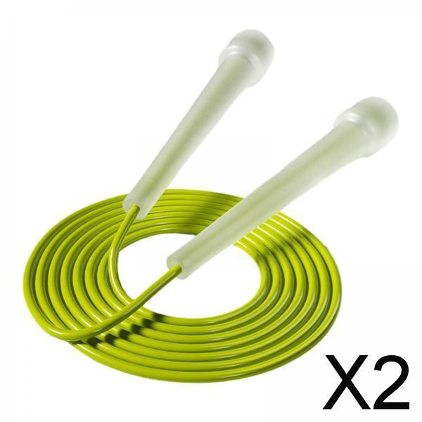 2xJump Rope for Kids Boys Girls Lightweight for Workout Outdoor Sports Fitness Green