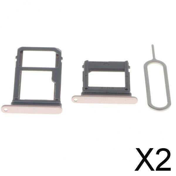 2xPhone Sim Card Holder Slot Tray Replacement for Samsung A5 A7 2017 A520 Pink