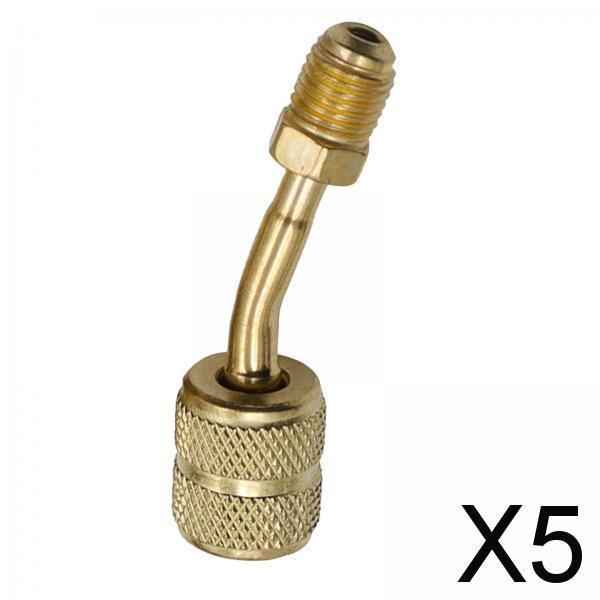 5xR22 to R410 Air Conditioning Value Easy to Install Durable Mini Adapter 45 Degree