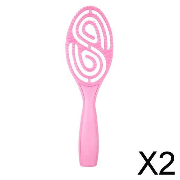 2xWomen Vent Massage Hair Brush Hair Comb Styling Salon Styling Tool Rose Red