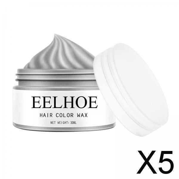5xHair Coloring Dye Wax Styling Washable Natural One-Time for Cosplay Silver
