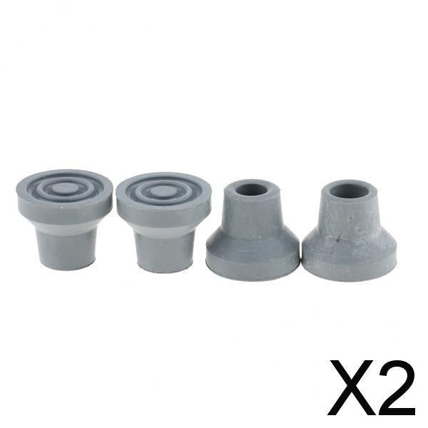 2x4pcs Anti-skid Stable Shock Absorb Walking Stick End Crutch Cane Tips 13mm