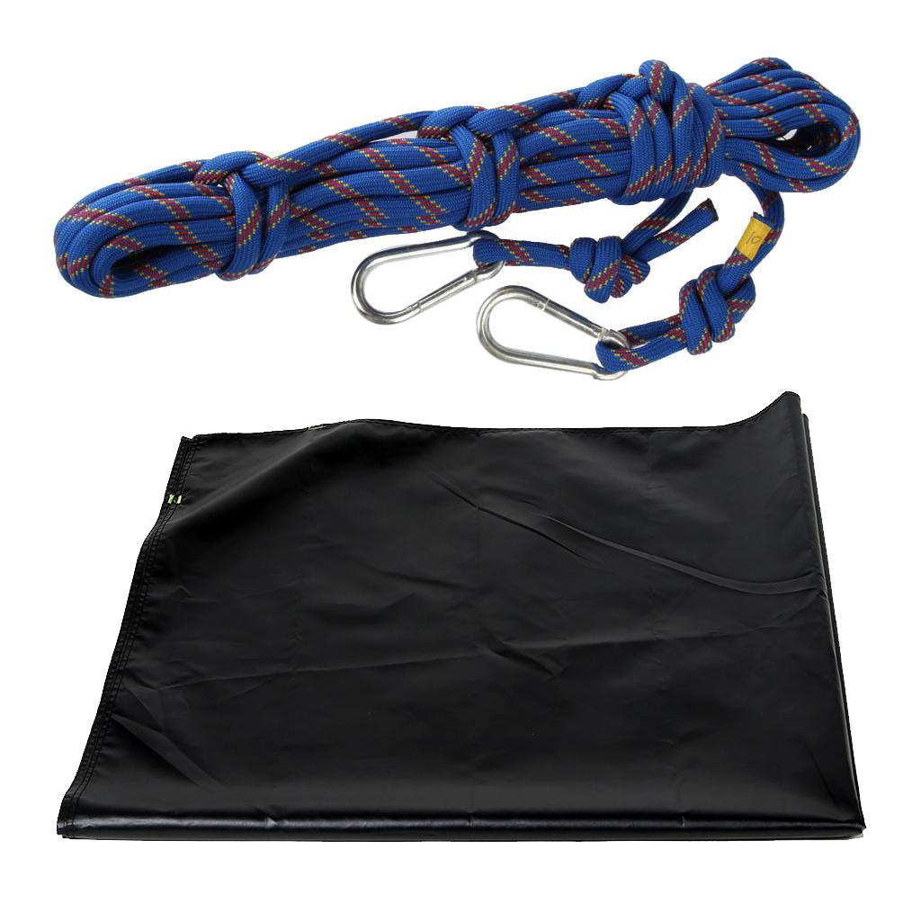 10m 10mm Rock Climbing Caving Rope Rescue Cord with Ground Sheet Deploy Bag