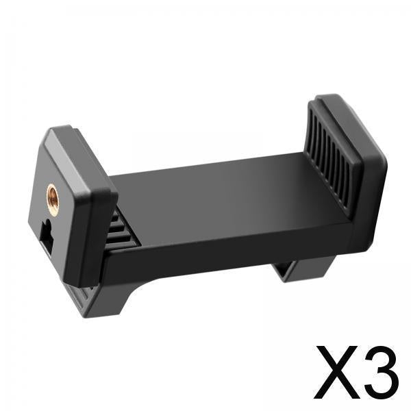 3xPhone Clamp Width Range 6.2cm to 9.2cm Tripod Mount for Monopod Selfie Stick