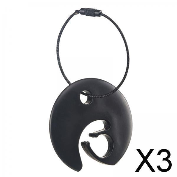 3xDisc Clip Durable Disc Carrying Accessory Outdoor Sports Disc Carrier Black