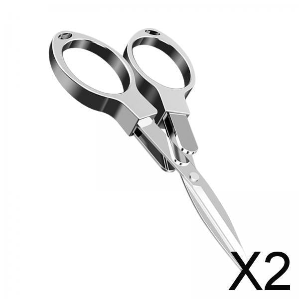 2xFishing Line Scissors Braided Line Cutters for DIY Projects Outdoor Trimming Argent