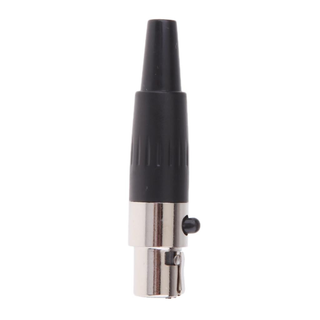 Metal 4Pin/4P Mini XLR Connector Plug Female Audio Microphone Connector