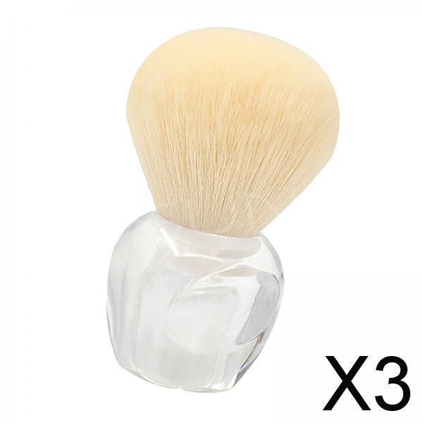 3xMake up Brush Nail Paint Gel Dust Cleaning Round for Cosmetic Beauty Tool White