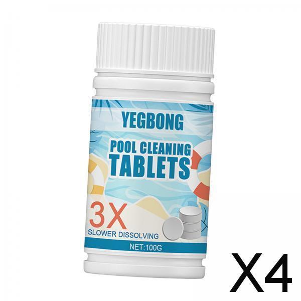 4xPool Cleaning Tools Durable Pool Accessory for Hot Tub Fountains Large Pools Tablet
