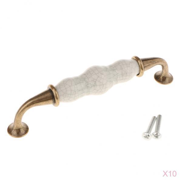 10Pcs Vintage Pull Knobs Cabinet Cupboard Pull Handle #9 128mm Hole Pitch
