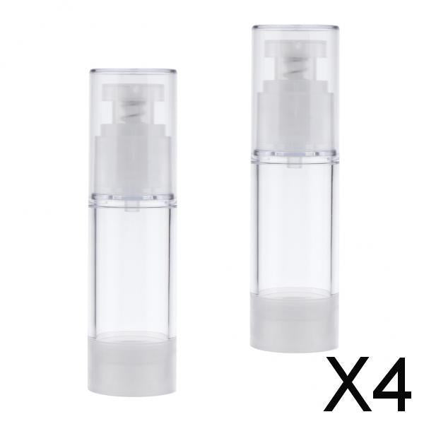 4x2 Pieces Empty Lotion Cosmetic Cream Bottles Airless Pump Dispenser 30ml