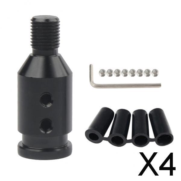 4xAluminum Shift Knob Adapter for BMW/Mini Non Threaded Shifters Black