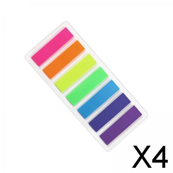4xIndex Tabs Writable Page Sticky Notes for Diaries Book Markers Magazines Seven Colors