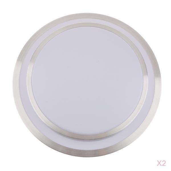 2pcs Modern Flush Mount Ceiling Light Lamp LED Panel Downlight White Light