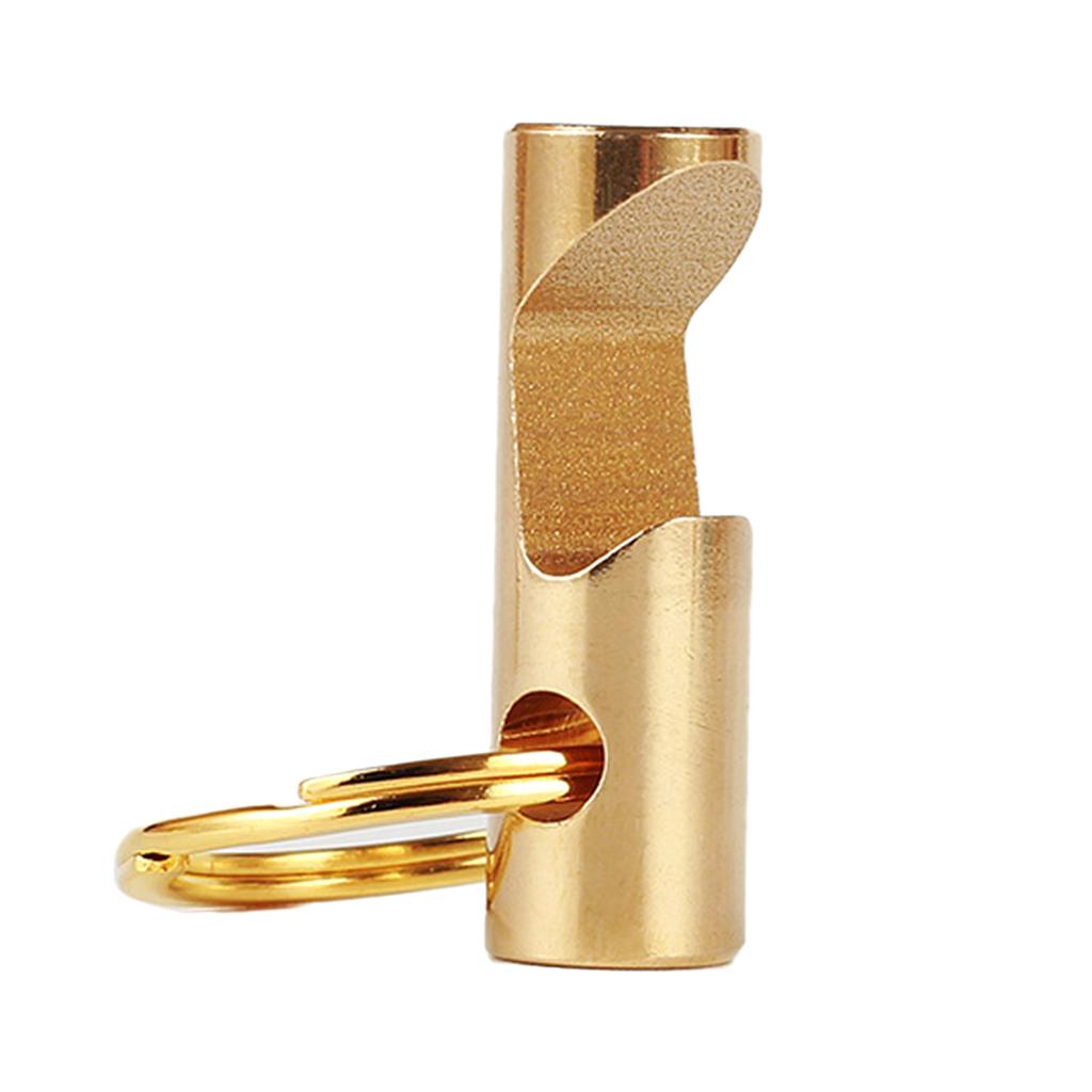 Brass Gold Bottle Opener With Round Key Ring Split Chain Key Holder Loop, securely closed and strong fastening