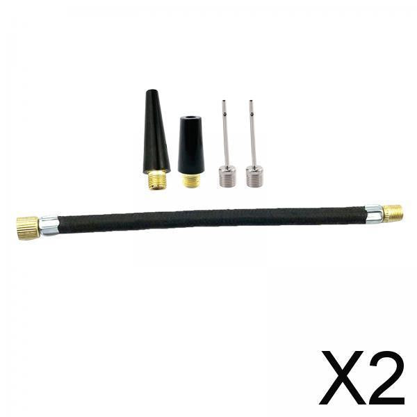 2xBall Nozzle Adapter Hand Pump Inflator Connector Bike Accessories 5 Pieces