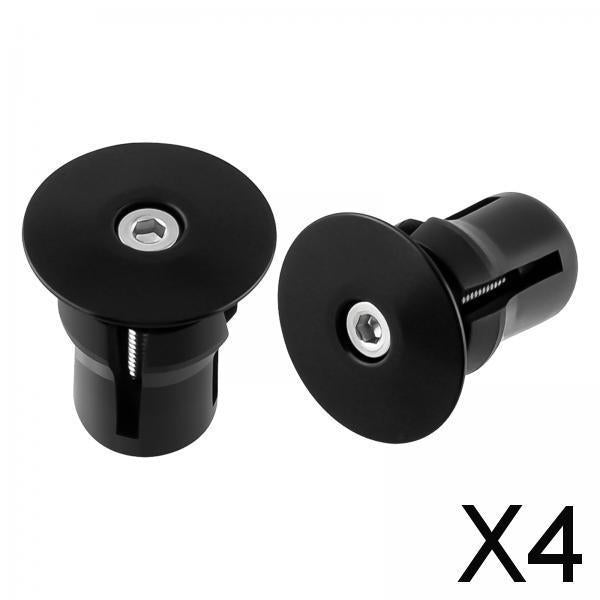4x2x Bike Handle Bar Plugs Cap Bikes Bar End Plugs for BMX Cycling Most Bicycle Black No Mark