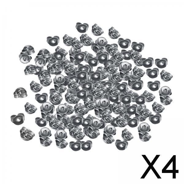 4x100x Earring Backs Replacements Back Pads Earring Stoppers 4mmx5mm for Studs