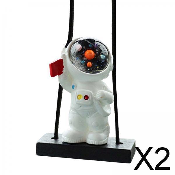 2xAstronaut Pendant for Car Hanging Ornament for Car Bedside Bedrooms Style A