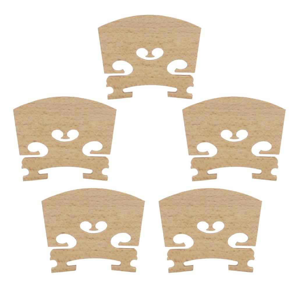 5PCS Maple Wood Violin Bridge for 4/4 Full Size Violin Replacement Durable