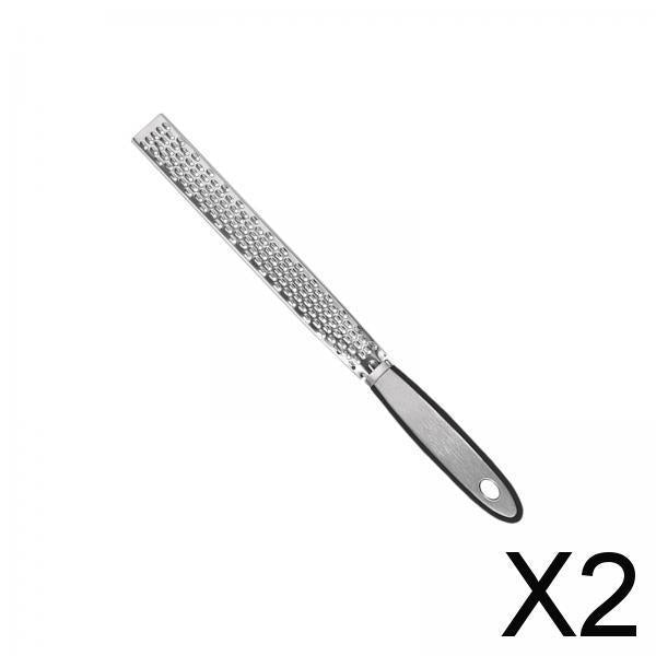 2xKitchen Grater Orange Zester Safe Zester Grater for Cucumber Potatoes Onions Metal Handle