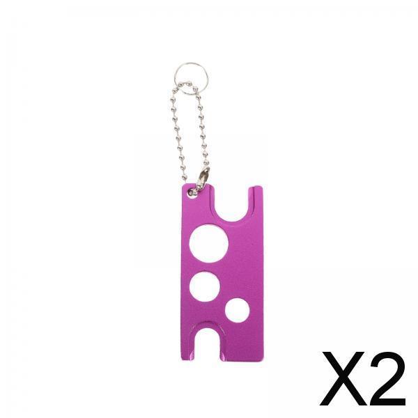 2xEssential Oil Bottle Opener with Keychain Universal Cap Remover Accessory Violet