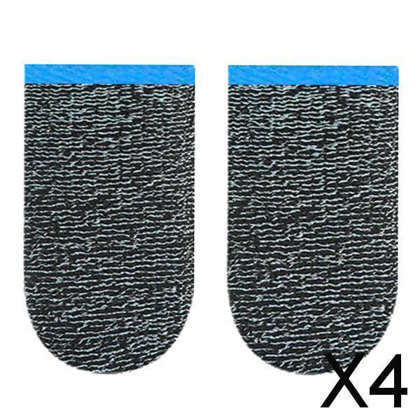 4xMobile Game Controller Finger Sleeve for Knives Out black blue