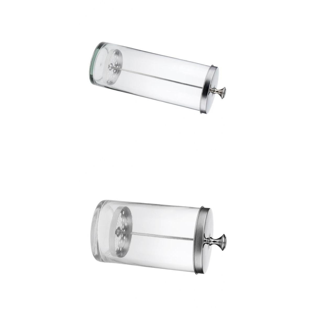 2X Clear Sanitizer Disinfectant Glass Jar for Hair Styling Tools Sanitizing