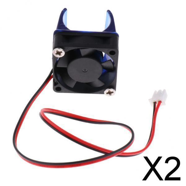 2x24V Blue Injection Molding V6 Radiator Fan with Fan Cover for 3D Printer DIY