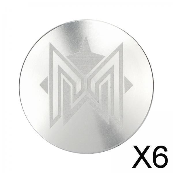 6xBike Crank Dust Cover Crankarm Dust Cover Cap for Road Bicycle Mountain Bike Argent