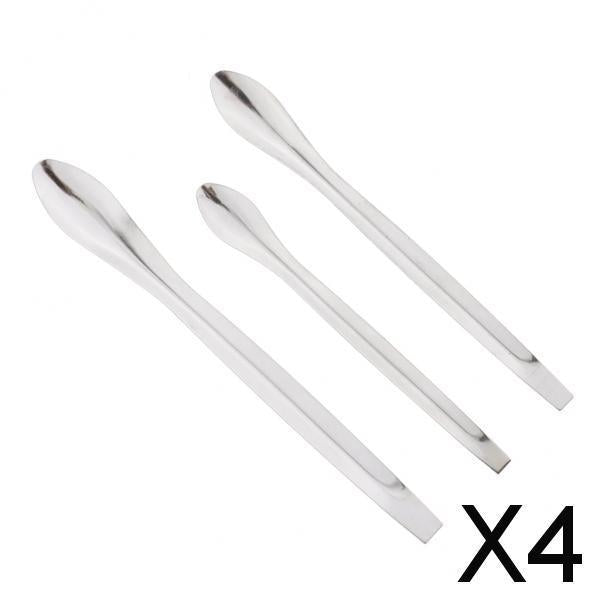 4x3 Pieces Metal Handmade Little Lipstick Spoon Lip Balm DIY Dispensing Spoons