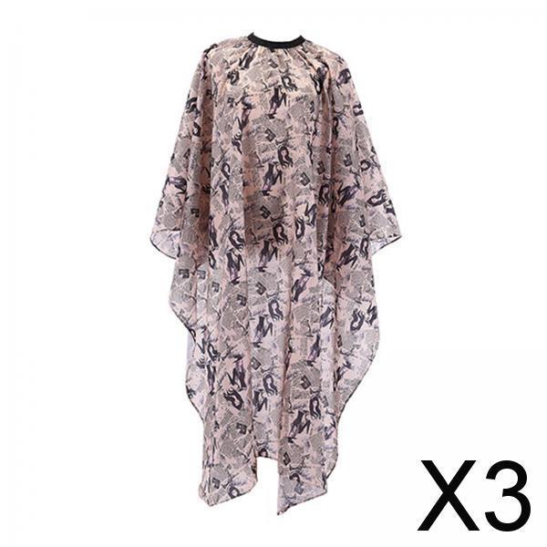 3xHaircut Cape Apron Gown Lightweight Reusable Extra Long for Barbershop Salon