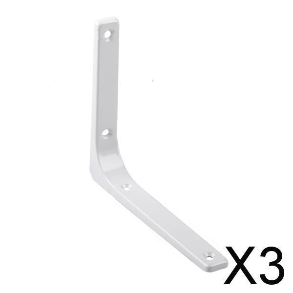 3xHeavy Duty Shelf Bracket Wall Hanging Shelve L Shaped Brackets White 6Inch