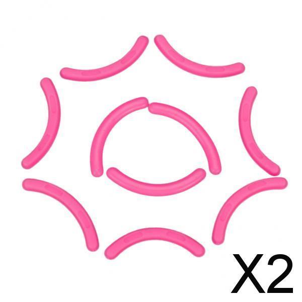 2xSilicone Strips for False Eye Lash Extension Show Display Stand Holder Pink