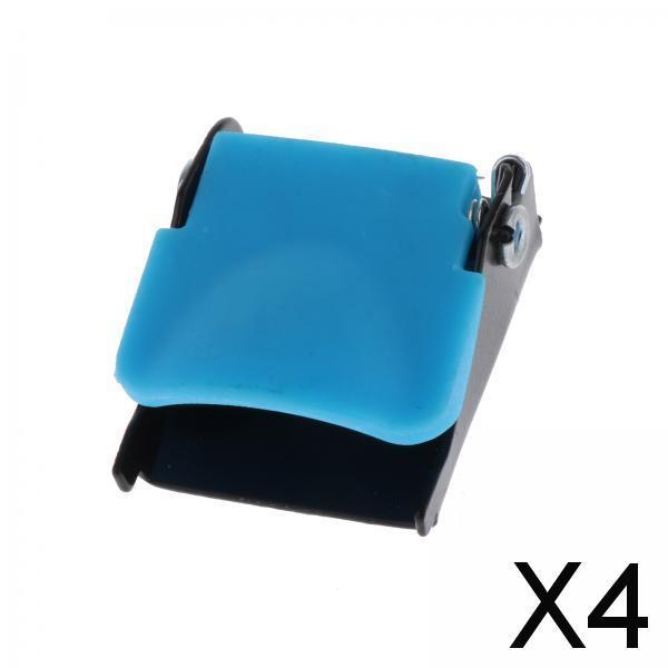4xDurable Roller Skates Strap Buckle Skates Strap Clasp Repair Accessories Style A Light Blue