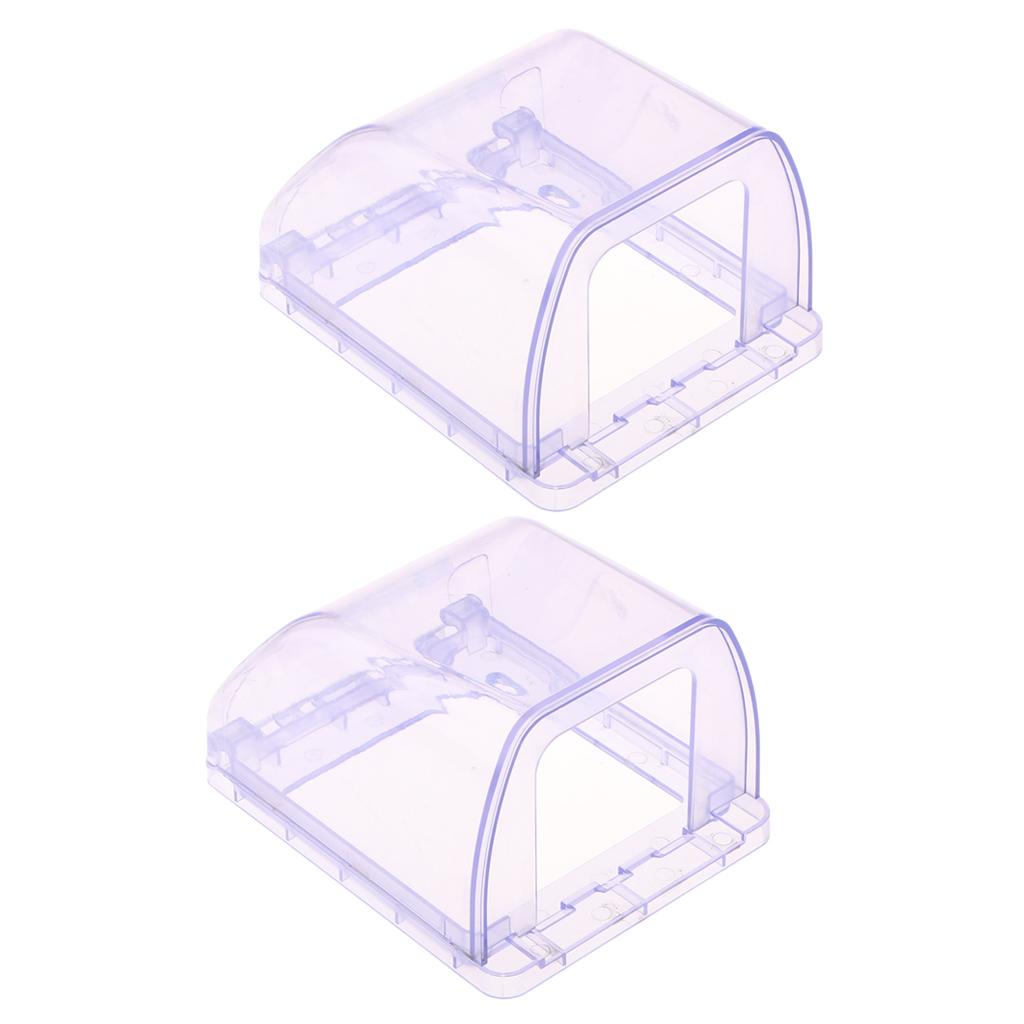 2 Pieces Wall Switch Socket Waterproof Cover Splashproof Box for Big plug