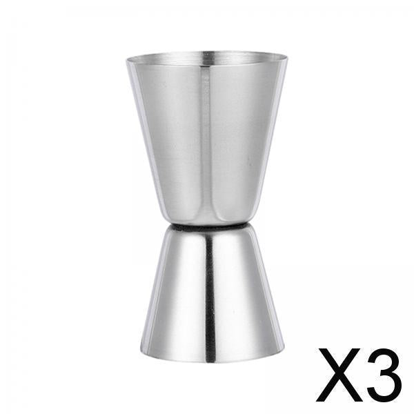 3xStainless Steel Double Head Jigger Wine Measuring Cup for Hotel Household Camping 30ml or 60ml