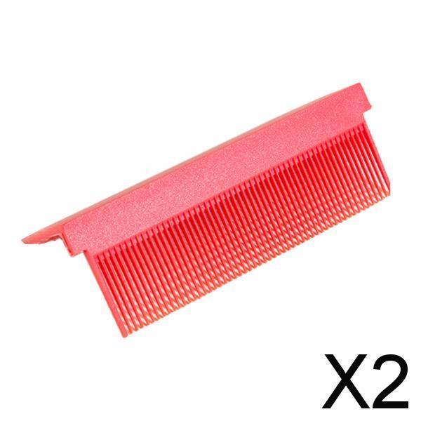2xHair Straightener Comb Attachment Barber Styling Tool Detangling Accessory Red