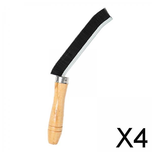 4xWindow Track Cleaning Brush Window Groove Cleaning Brush for Kitchen Bathtub Black
