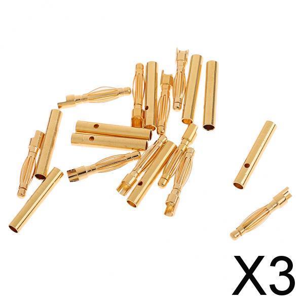 3x10 Pairs 2mm Male / Female Gold Plated Banana Plug Connector Adapter