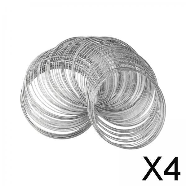 4xMemory Wire for Jewelry Making Beading Wire for Bangle Handmade White K