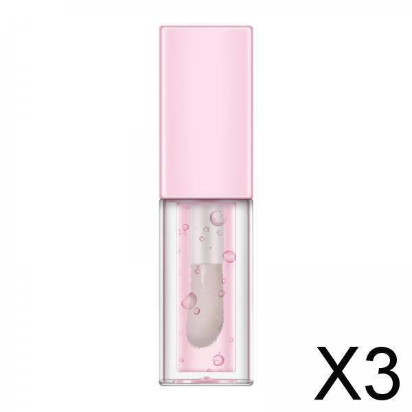 3xPlump Lip Oil Tinted Lip oil Sticky 5ml Makeup for Lips Women Girls Pink