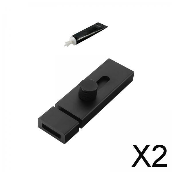 2xDoor Latch Sliding Lock Barrel Bolt Latch for Interior and Outdoor Yard 100mm Black