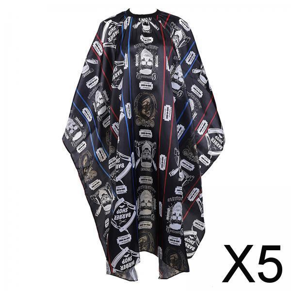 5xHaircut Cape Cloth Waterproof Anti Static Printing Easy Clean for Perming